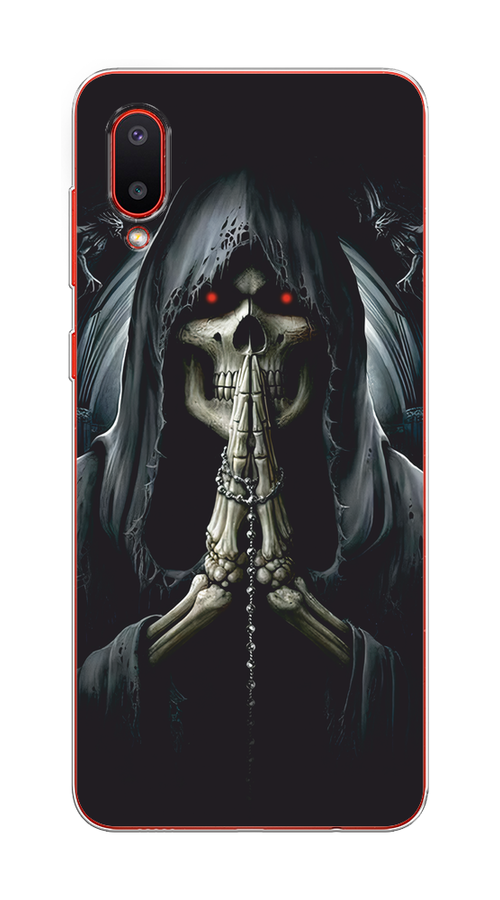 

Чехол на Samsung Galaxy A02 "Молитва", Серый, 2102550-1