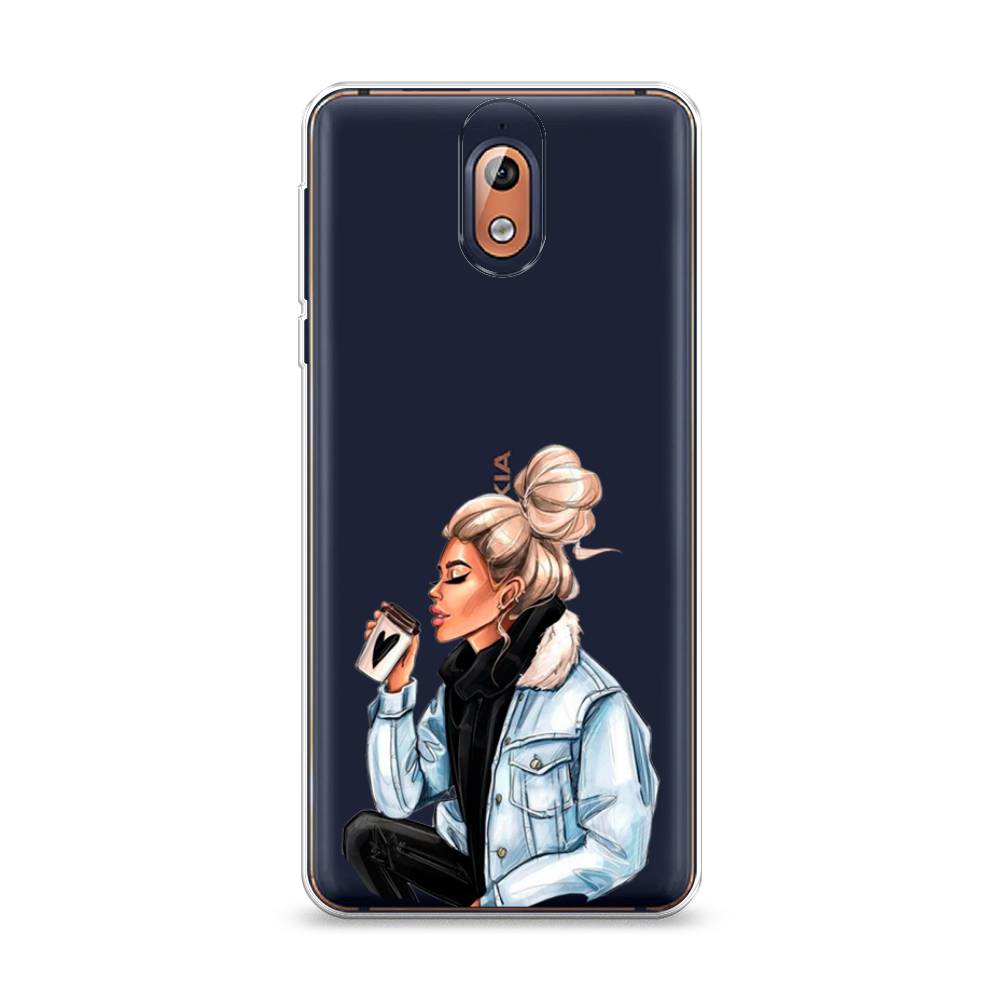 

Чехол Awog на Nokia 3.1 / Нокиа 3.1 "Cute girl", Коричневый;бежевый, 121650-7
