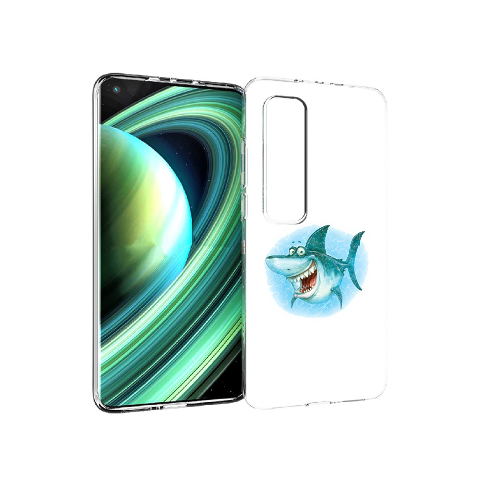 

Чехол MyPads Tocco для Xiaomi Mi 10 Ultra веселая акула (PT156404.264.261), Прозрачный, Tocco