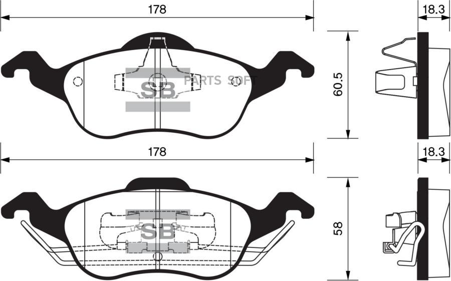 

Колодки дисковые передние \ Ford Focus 1.4i-2.0i/1.8TDi &16V 98> HI-Q SP1259, SP1259