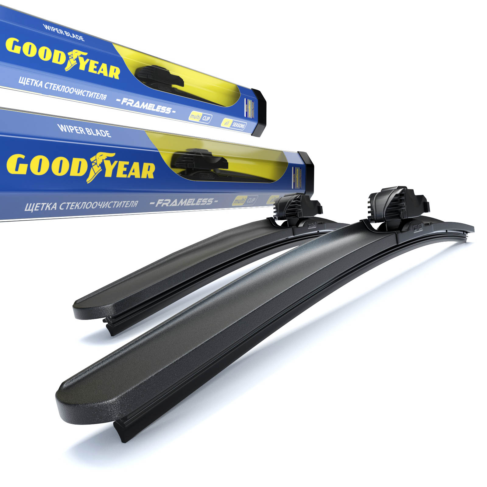 фото 2 щётки стеклоочистителя goodyear (65см+55см) kitf65550