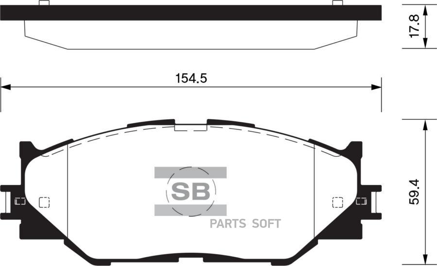 

Колодки дисковые передние \ Lexus IS II 2.5/2.2D 05> HI-Q SP1543, SP1543