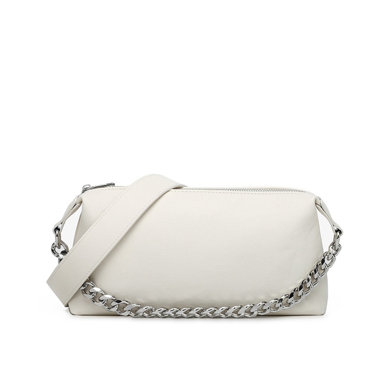 Сумка-багет женская NoBrand M03220201-02, белый