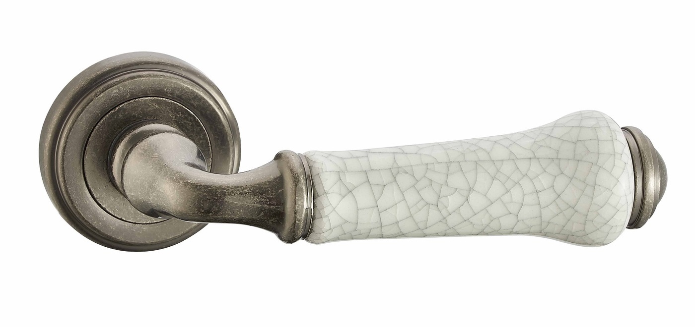 Ручка дверная Vantage V31AS/ZR состаренное серебро/состаренная керамика