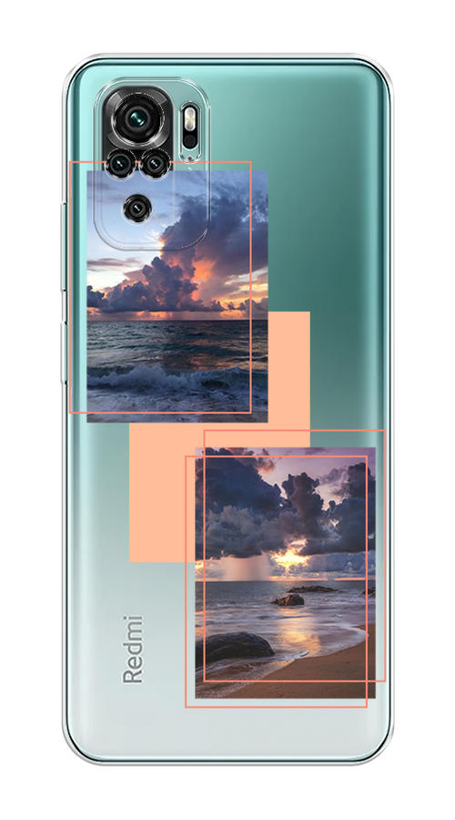 

Чехол на Xiaomi Redmi Note 10 "Sky collage", Розовый;прозрачный;синий, 39750-1