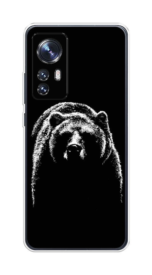 

Чехол на Xiaomi 12/12X/12S "Медведь в ночи", Белый;черный, 316050-1
