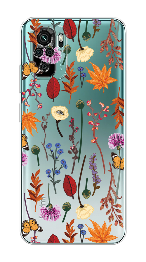 

Чехол на Xiaomi Redmi Note 10 "Orange Purple flowers", Оранжевый;красный;розовый;желтый;прозрачный, 39750-1