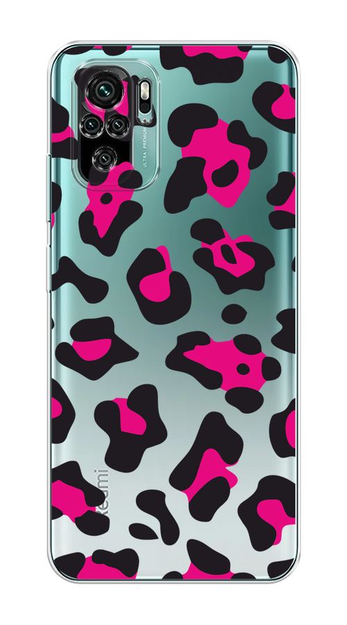 

Чехол на Xiaomi Redmi Note 10 "Pink cow spots", Черный;розовый, 39750-1