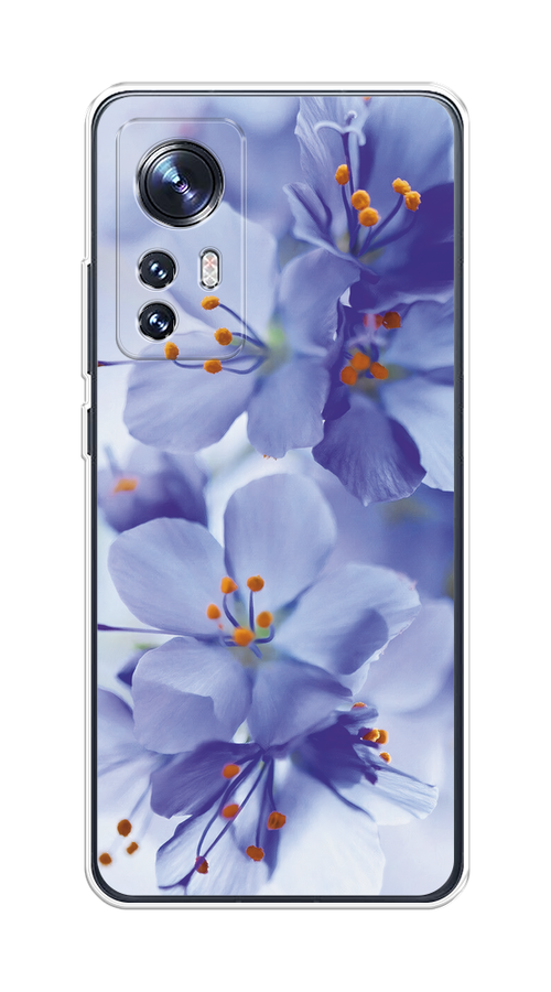 

Чехол на Xiaomi 12/12X/12S "Фиолетовые цветки", Фиолетовый;синий, 316050-1