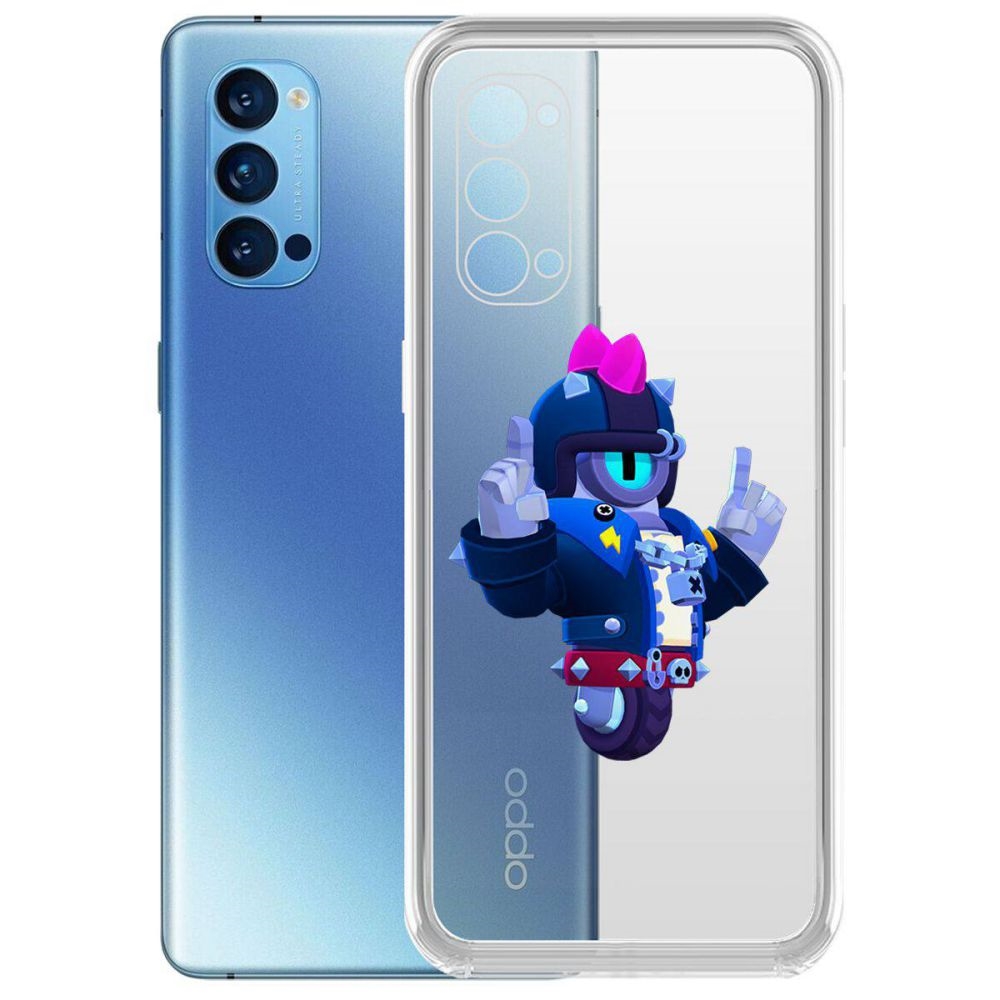 

Чехол-накладка Brawl Stars-Дикий Сту для Oppo Reno4 Pro 5G, Прозрачный