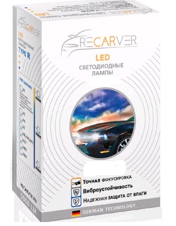 фото Комплект ламп led recarver type r hb4 5000 lm 14w с обманкой (2 шт)