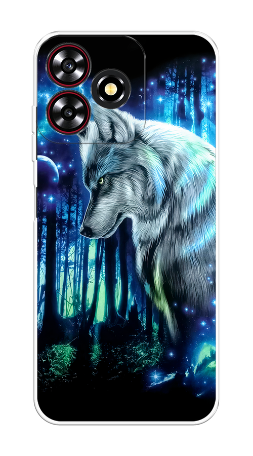 

Чехол на ZTE Blade A73 4G/V50 Smart "Сказочный волк", Синий;серебристый;черный, 136450-1