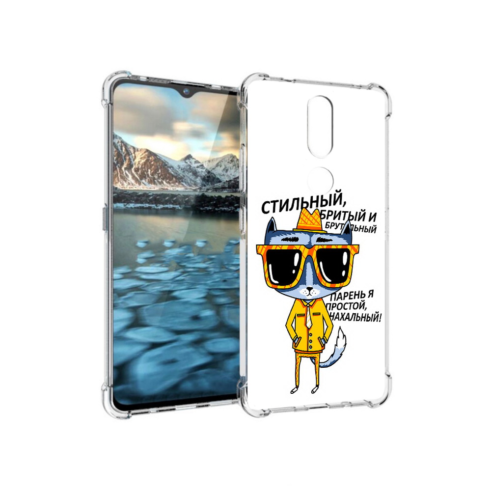 Чехол MyPads Tocco для Nokia 2.4 стильный кот (PT227049.107.625)