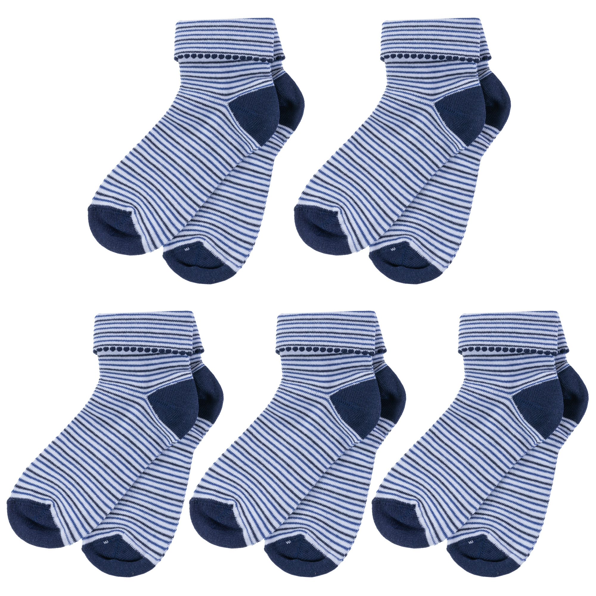 Носки детские LorenzLine 5-Л4, синий; черный; белый, 10-12