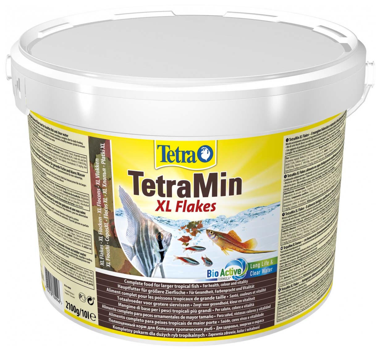 Корм для рыб Tetra Tetramin Xl Flakes для всех видов рыб, крупные хлопья, 10 л, 4 шт