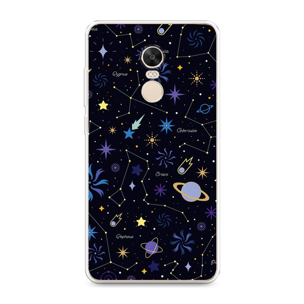 

Чехол на Xiaomi Redmi Note 4X "Цветной космос", Желтый, 31950-2
