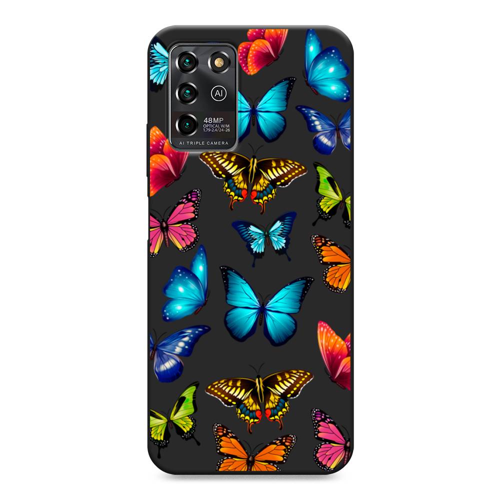 

Матовый силиконовый чехол "Разные бабочки" на ZTE Blade V30 Vita, Разные бабочки
