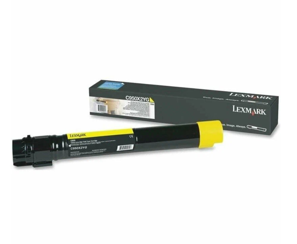 

Тонер-картридж для лазерного принтера Lexmark (C950X2YG) желтый, оригинальный
