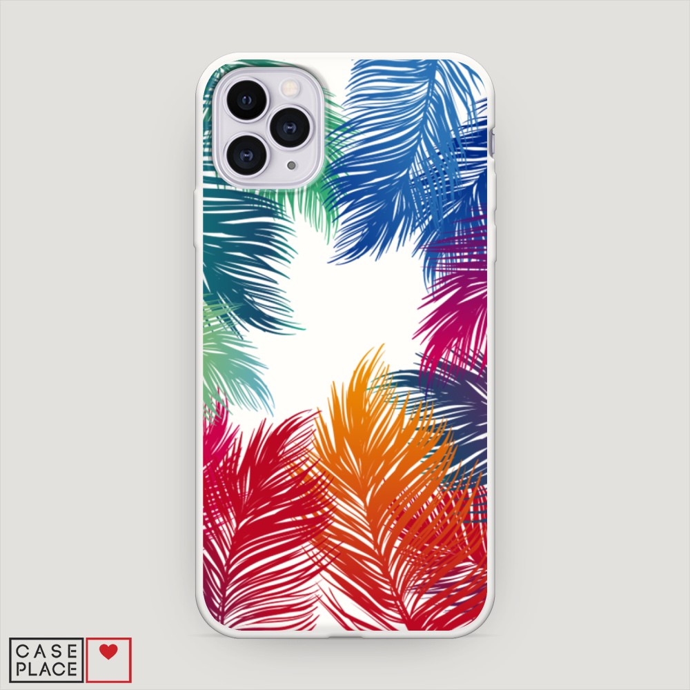 

Матовый силиконовый чехол "Рамка из перьев" на Apple iPhone 11 Pro, 12357-1