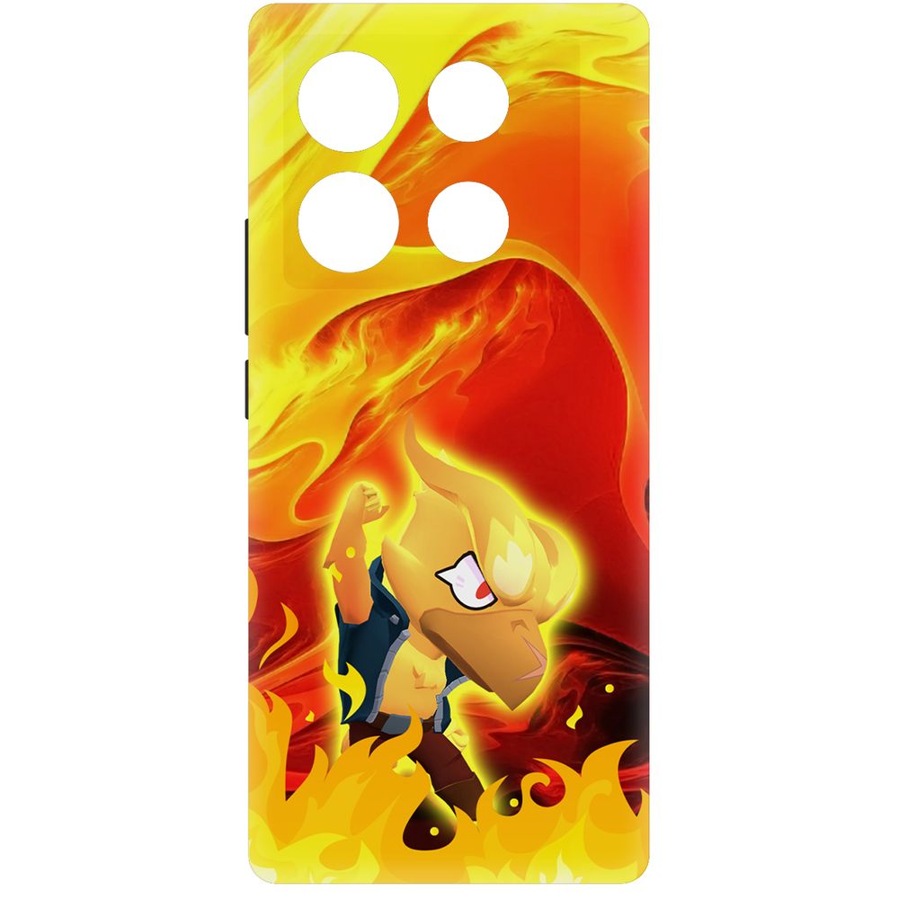 

Чехол-накладка Krutoff Soft Case Brawl Stars - Ворон-Феникс для INFINIX Note 40 черный