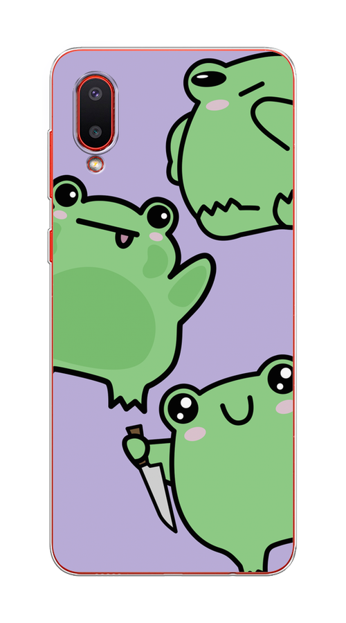 

Чехол на Samsung Galaxy A02 "Опасные лягушата", Фиолетовый;зеленый;черный, 2102550-1