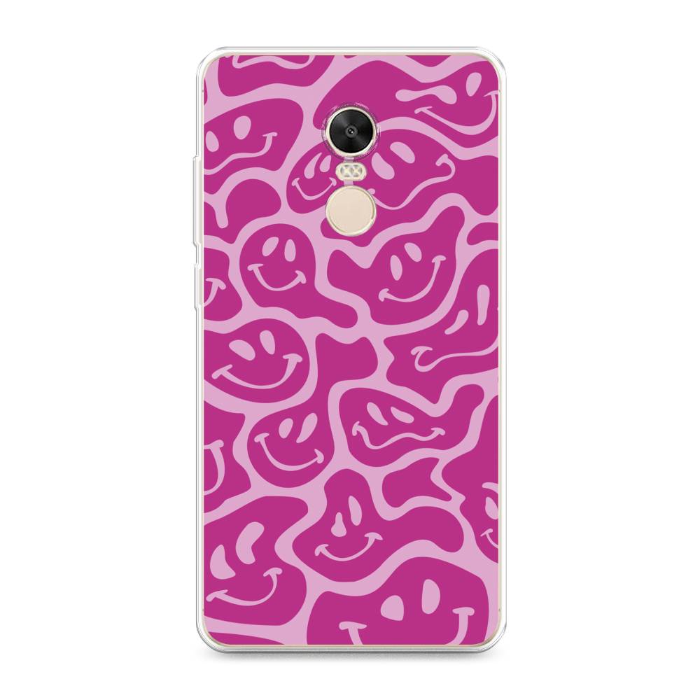 

Чехол на Xiaomi Redmi Note 4X "Расплывчатые смайлики розовые", Фиолетовый, 31950-6