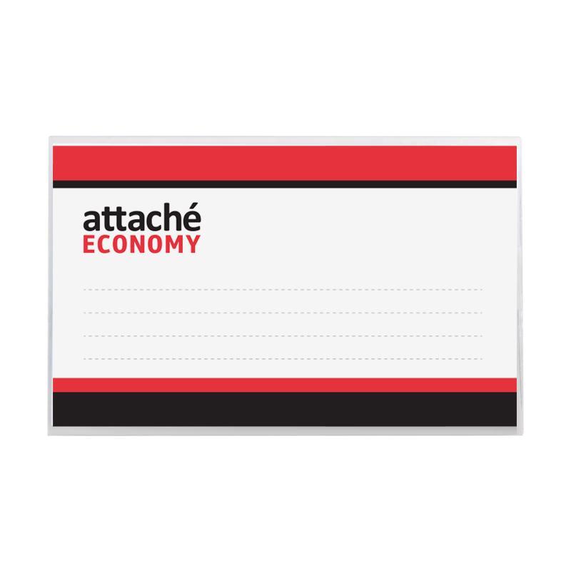 фото Бейдж attache economy 956423 90х55мм зажим/булавка 18мкм 50 штук