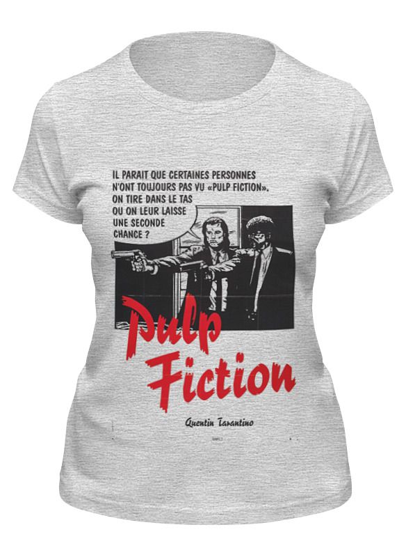 

Футболка женская Printio Pulp fiction серая L, Серый, Pulp fiction