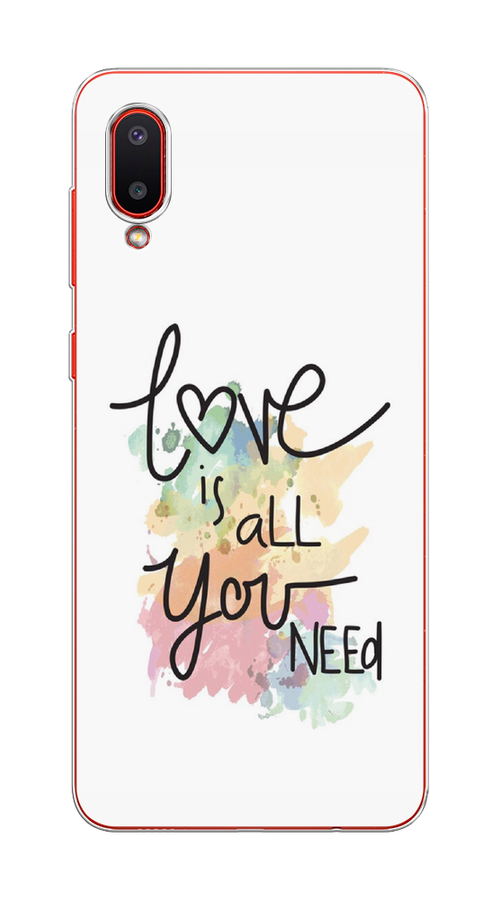 

Чехол на Samsung Galaxy A02 "Love is all you need", Белый;черный;зеленый, 2102550-1