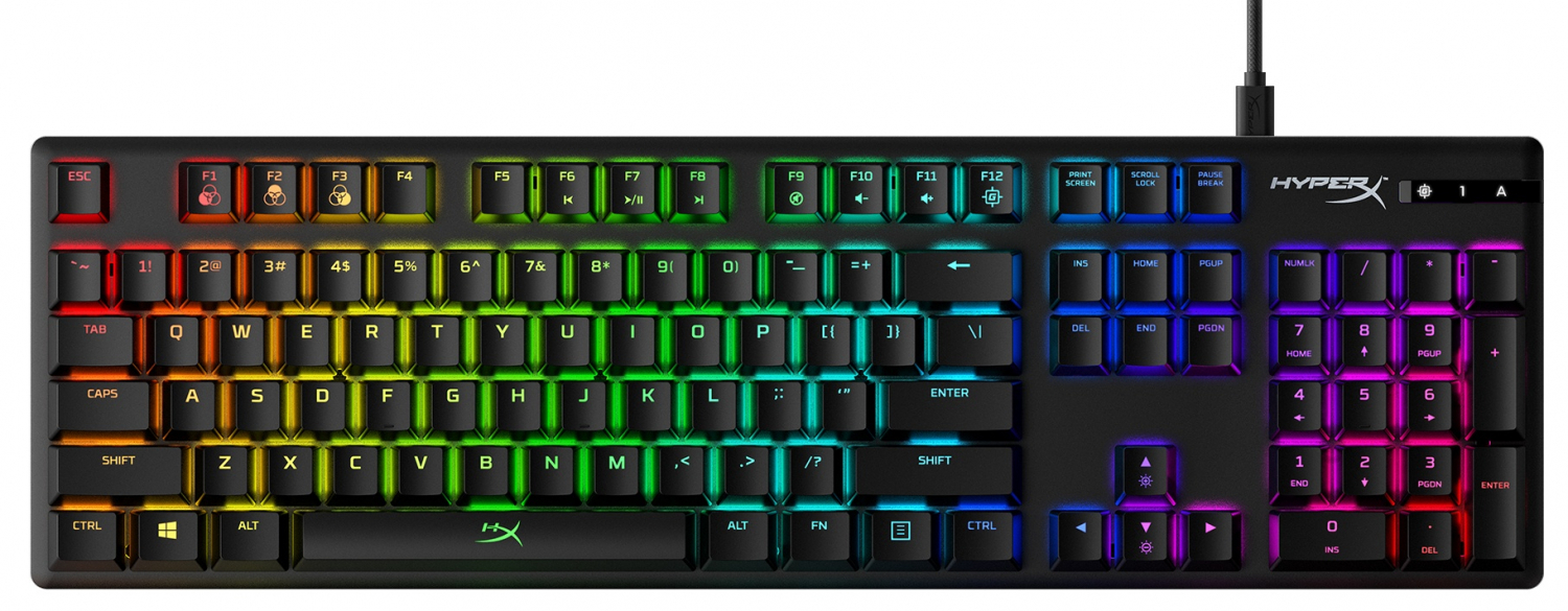 Клавиатура HyperX Alloy Origins Blue Switches Black игровая (US)