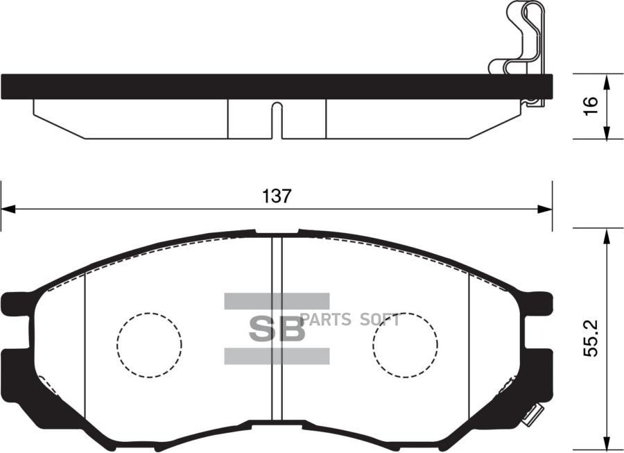 

Колодки дисковые передние \ Mitsubishi L200/L300/Space Gear 2.0i-2.5D/TD &16V 94> H SP2011, SP2011