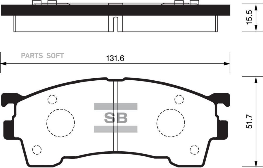 Колодки дисковые передние \ Mazda 626 1.8-2.5/2.0D/Xedos6 1.6 16V/2.0 92> HI-Q SP2018