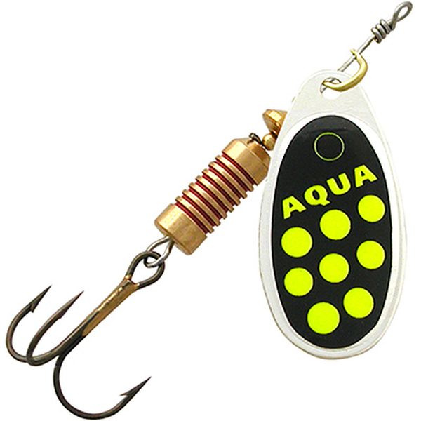 фото Блесна aqua comet 03,0g, № 1, co-19 (серебро,черный , желтый), 2 шт.