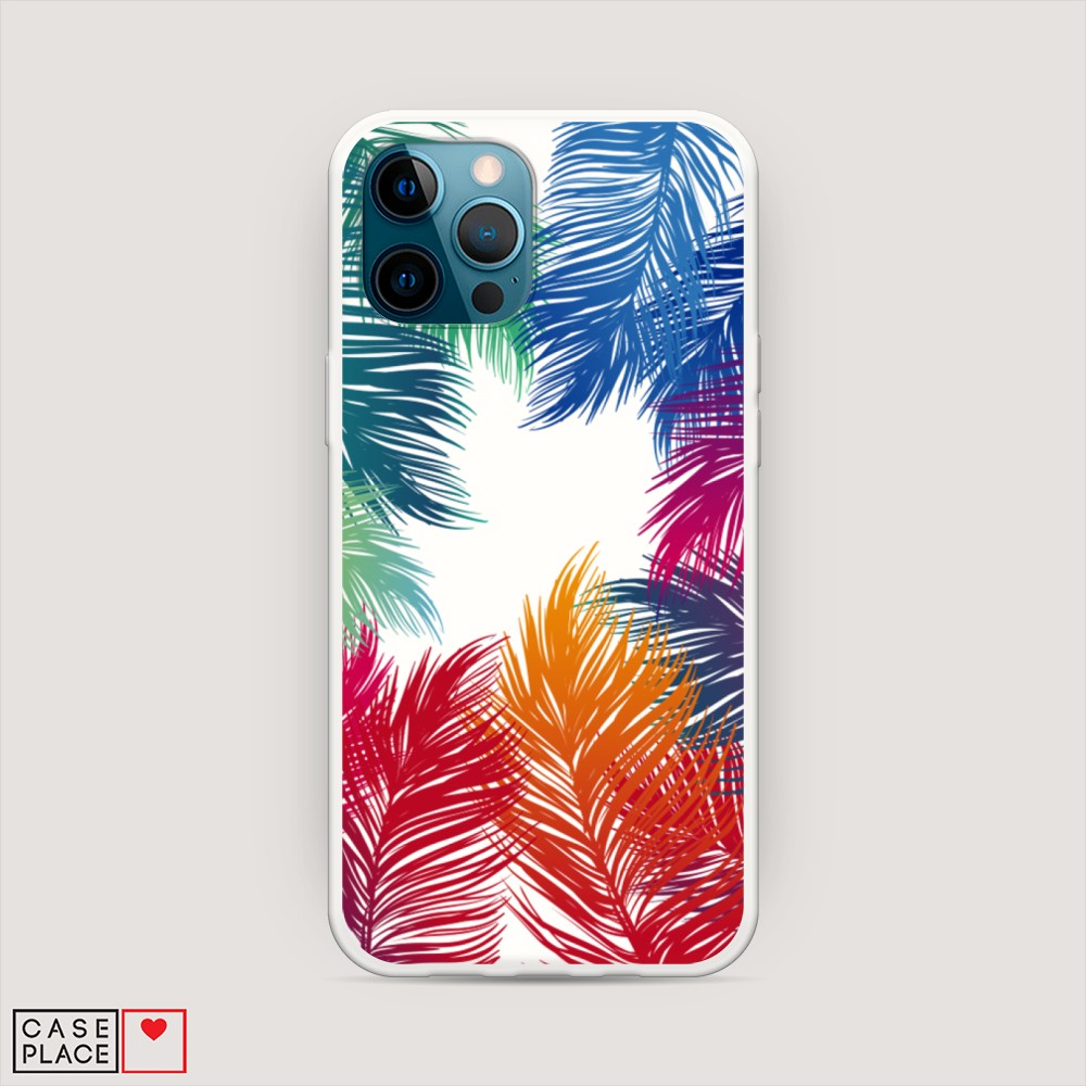 

Матовый силиконовый чехол "Рамка из перьев" на Apple iPhone 12 Pro, 12857-1