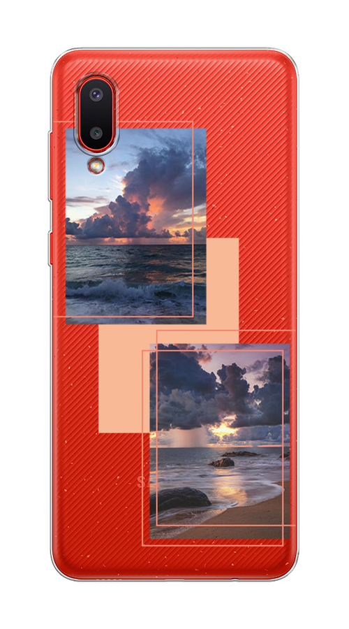 

Чехол на Samsung Galaxy A02 "Sky collage", Розовый;прозрачный;синий, 2102550-1