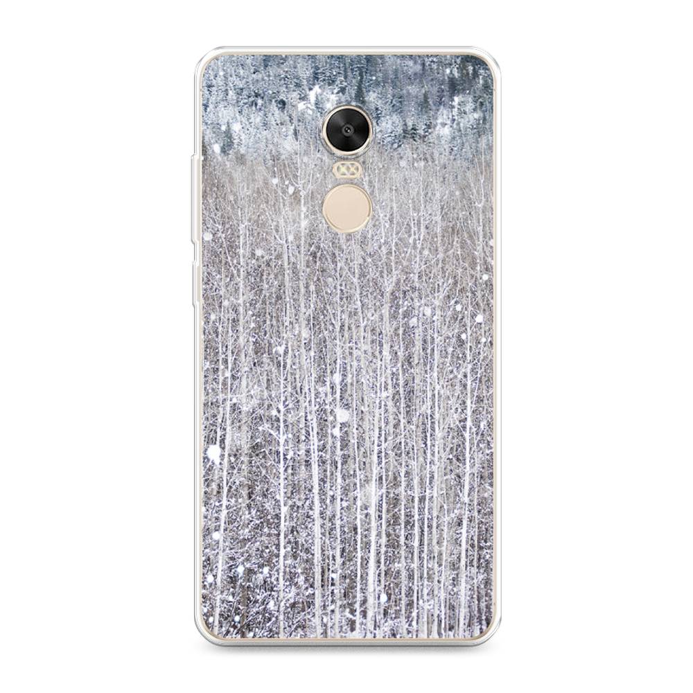 

Чехол на Xiaomi Redmi Note 4X "Снежный лес", Бежевый;серый;белый, 31950-5