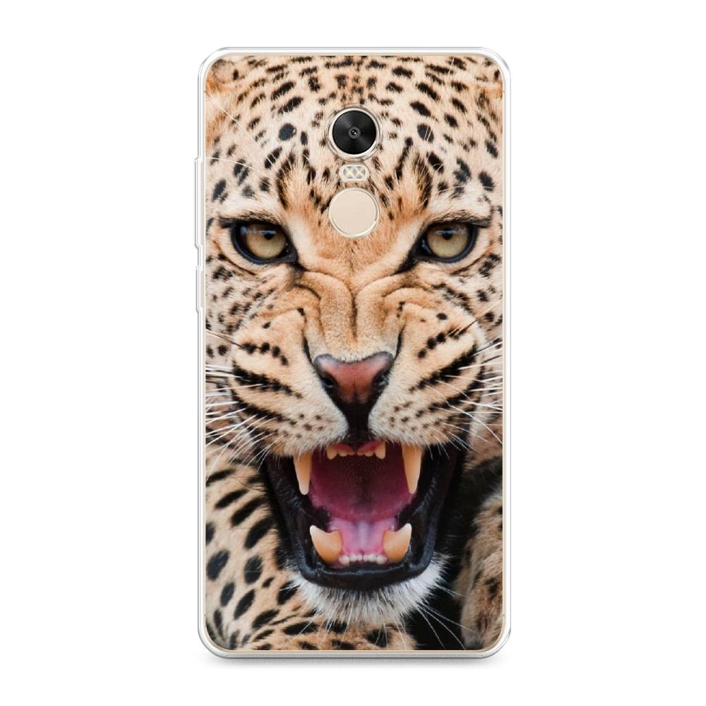 

Чехол на Xiaomi Redmi Note 4X "Леопард 3d", Бежевый;черный, 31950-6