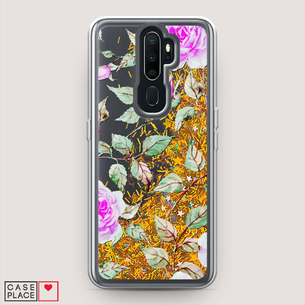 

Жидкий чехол с блестками "Цветочная фантазия 7" на Oppo A5 (2020), 251390-1
