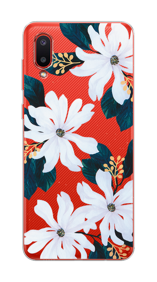 

Чехол на Samsung Galaxy A02 "Delilah Flower", Зеленый;белый, 2102550-1
