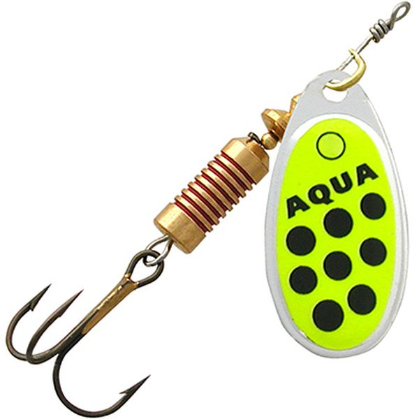 

Блесна AQUA COMET 10,0g, № 4, CO-20 (серебро, желтый, черный), 2 шт., Серебристый;желтый;черный, COMET вертушка