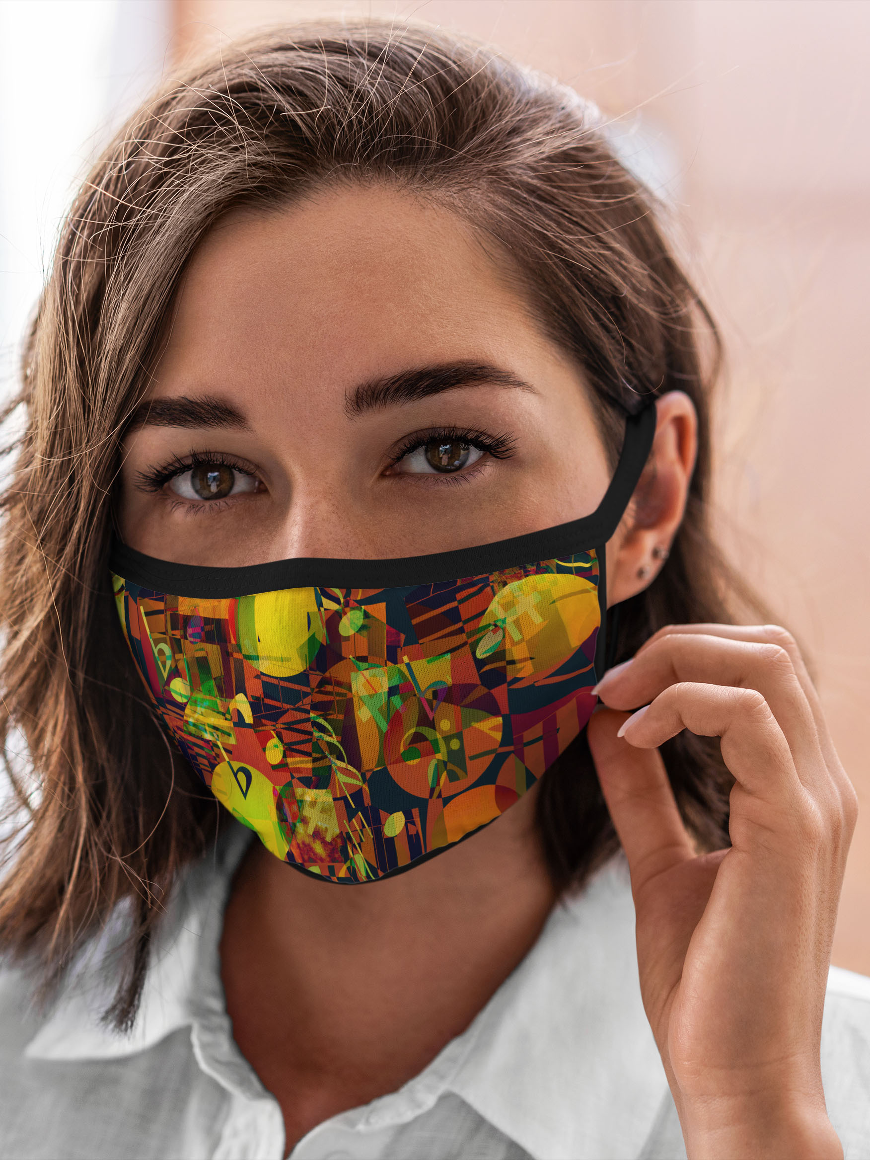 

Многоразовая маска унисекс Burnettie Музыкальный Глитч, Разноцветный, Музыкальный Глитч