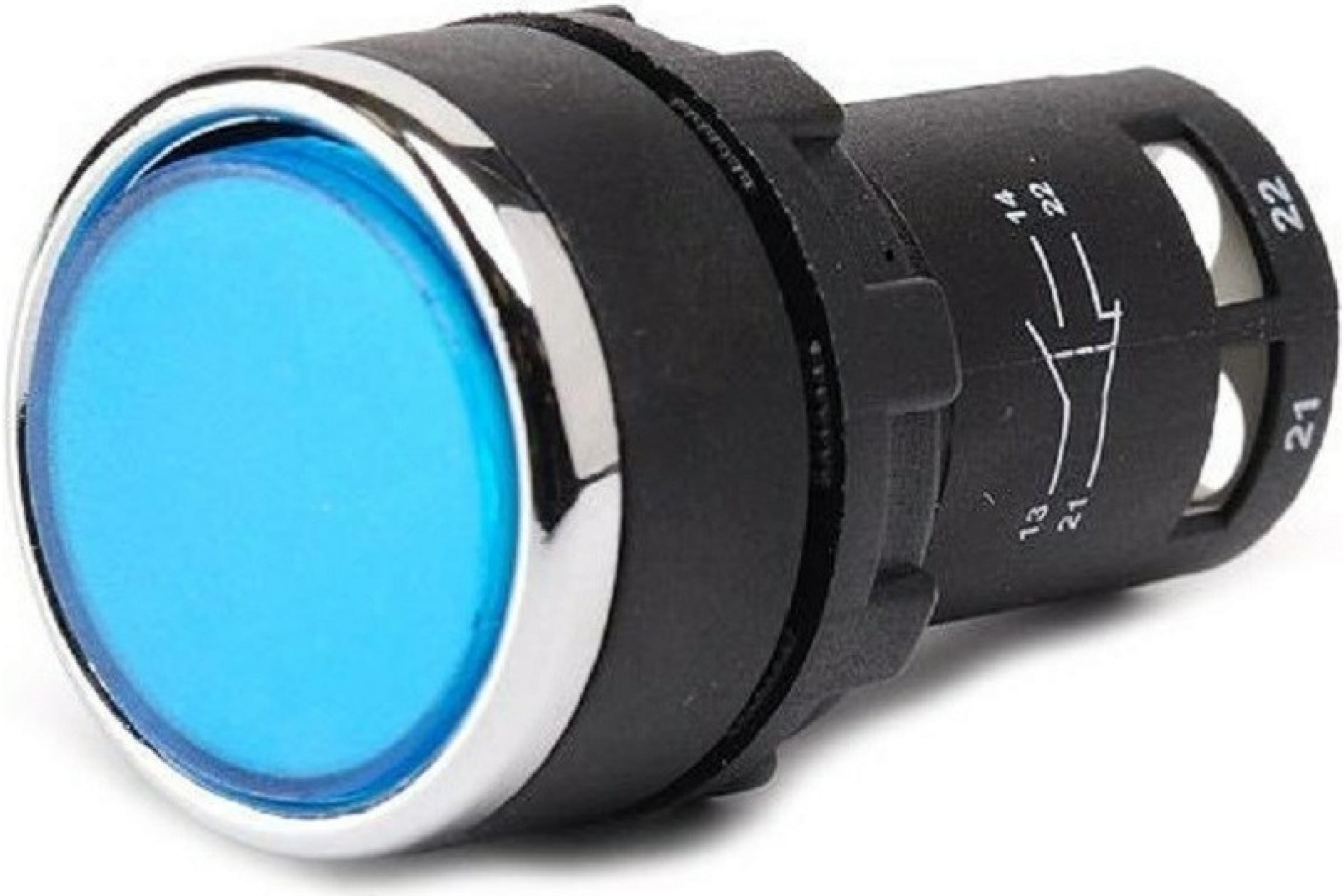 

Нажимная кнопка Emas моноблочная, синяя, 22 мм, IP 40, 1НО+1НО MB101DM