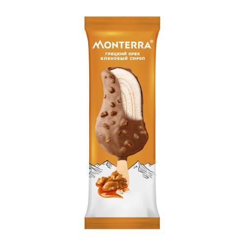 

Мороженое пломбир Monterra эскимо с грецким орехом и кленовым сиропом БЗМЖ 69 г