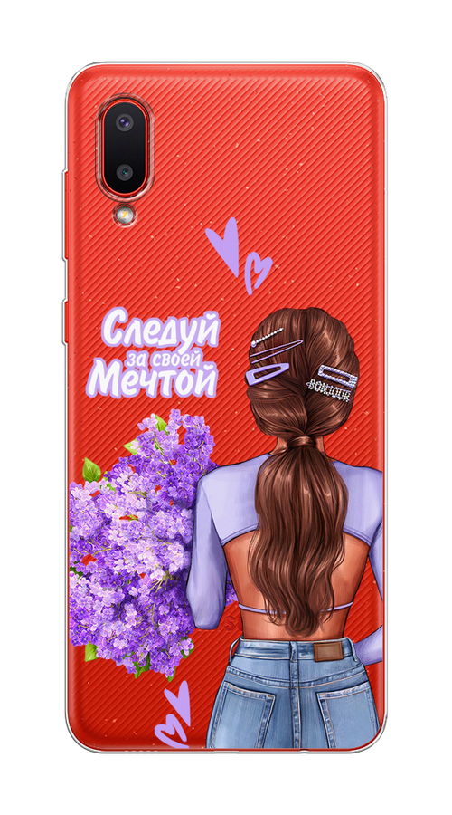 

Чехол на Samsung Galaxy A02 "Следуй за своей мечтой", Фиолетовый;коричневый, 2102550-1