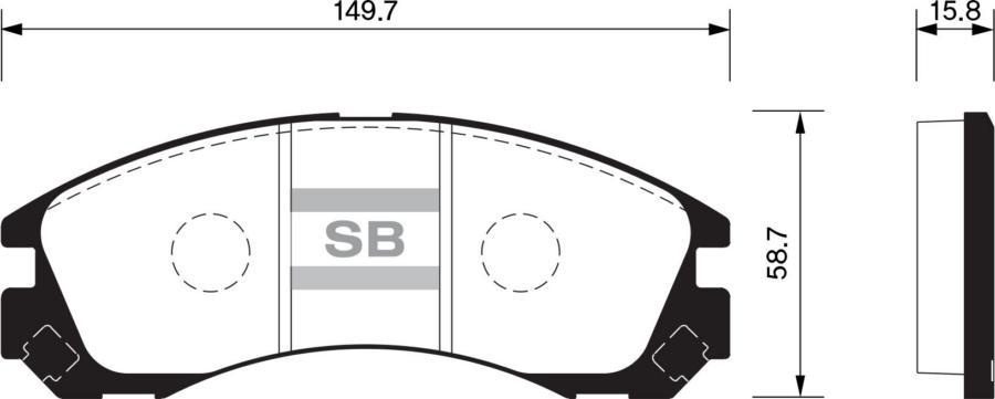 

Тормозные колодки Sangsin brake дисковые SP1523, SP1523