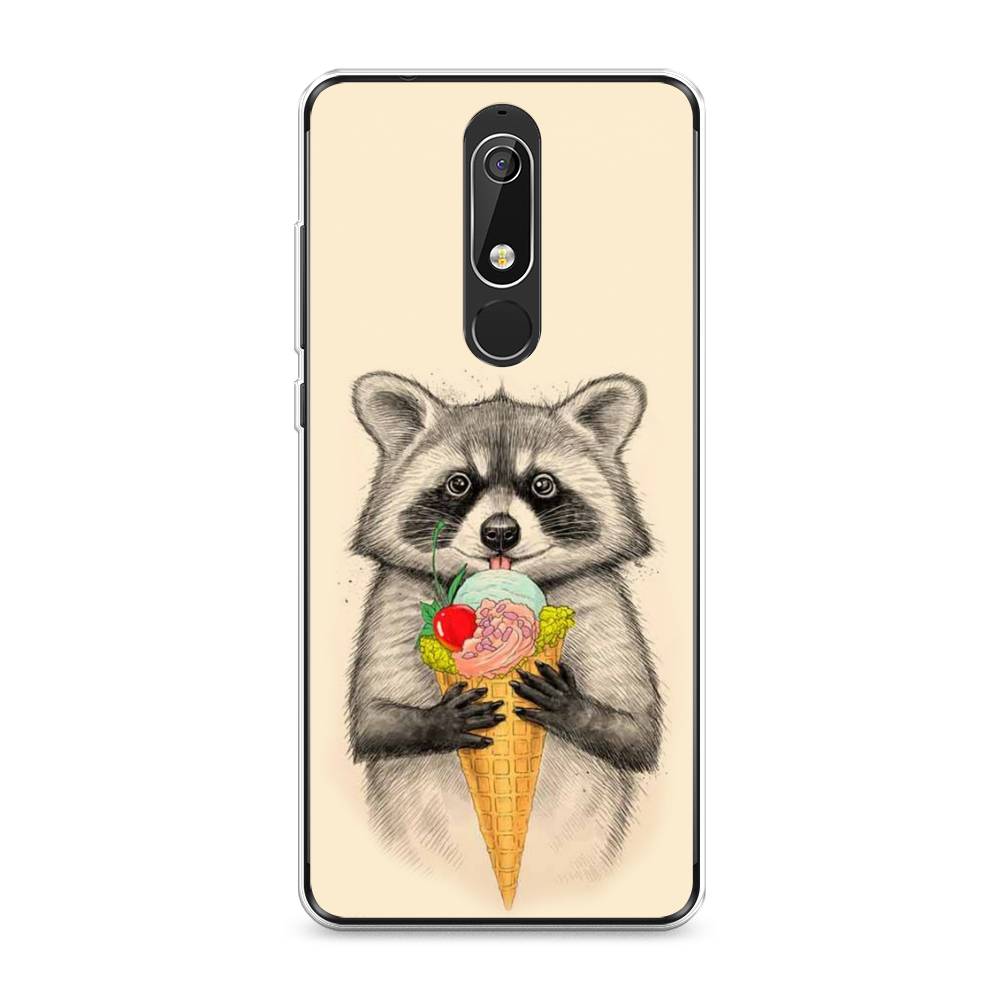 

Чехол Awog "Енот с мороженым" для Nokia 5.1, 121750-10