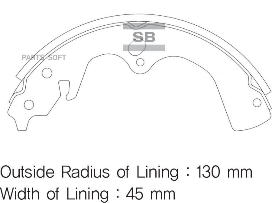 

Тормозные колодки Sangsin brake барабанные SA018, SA018