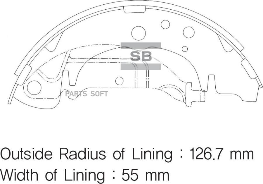 

Тормозные колодки Sangsin brake барабанные SA020, SA020