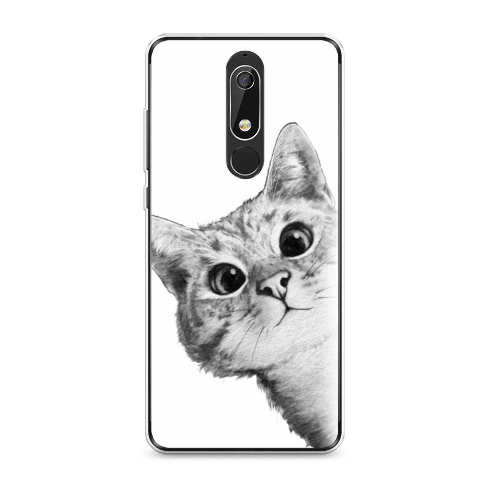 

Чехол Awog "Кот рисунок черно-белый" для Nokia 5.1, 121750-1