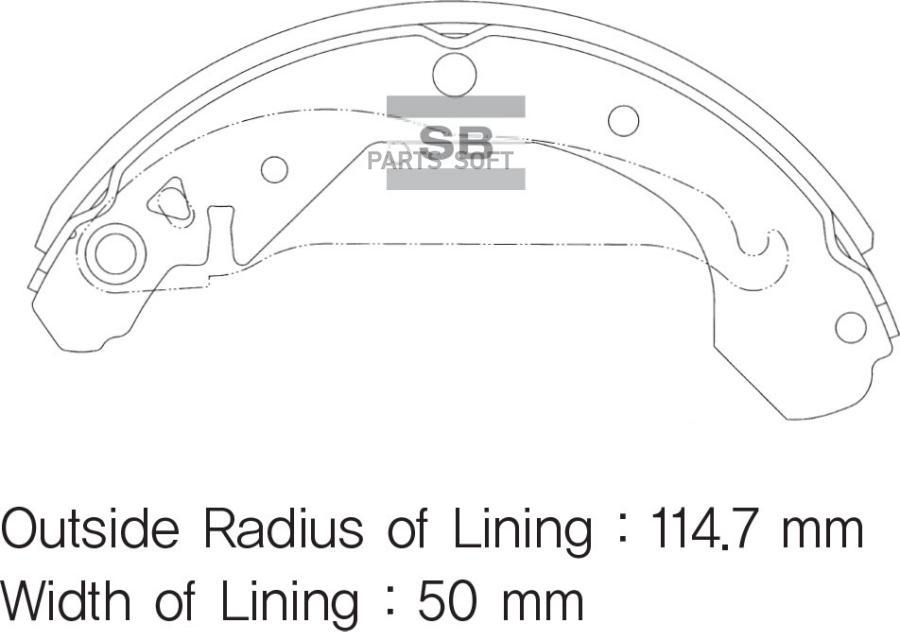 

Тормозные колодки Sangsin brake барабанные SA103, SA103